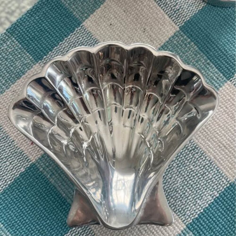 Vintage Seashell Catch All - by Mariposa [Made in Mexico] Metal